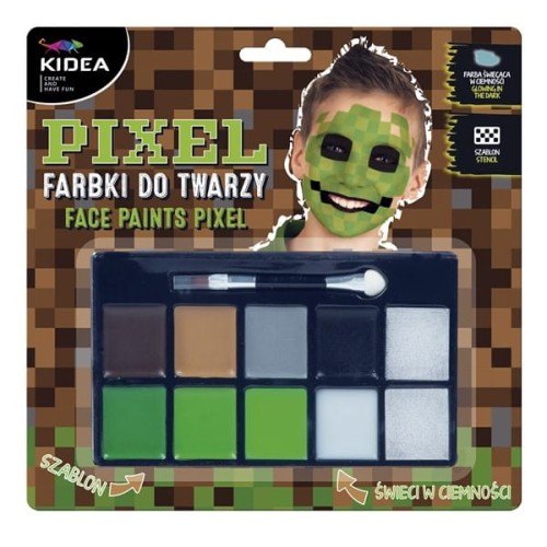 Makijaż/farby do malowania twarzy KIDEA 10 kolorów PIXEL