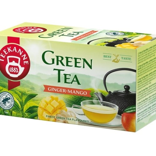 Herbata zielona kopertowana TEEKANNE GREEN TEA GINGER MANGO imbir z mango 20szt.