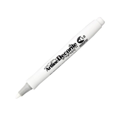 Marker permanentny okrągły 1mm ARTLINE DECORITE biały