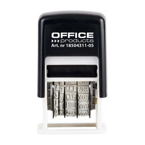 Datownik literowy PL 4mm OFFICE PRODUCTS czarny