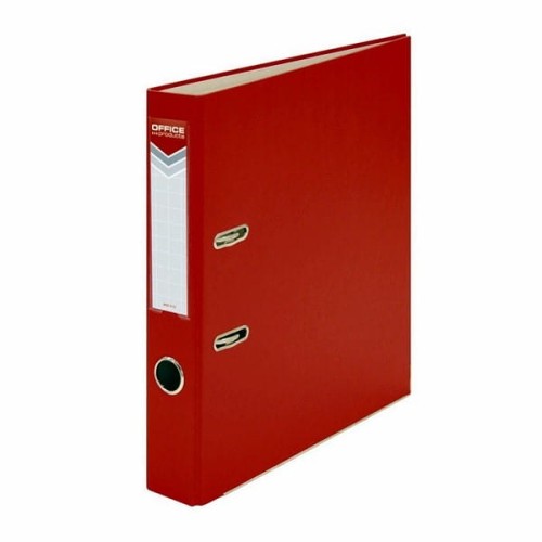 Segregator OFFICE PRODUCTS A4/55 z szyną OFFICER czerwony