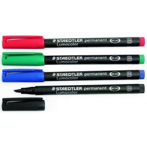 Marker foliopis/do CD 1,0-2,5mm B ścięty STAEDTLER LUMOCOLOR czerwony 1szt.
