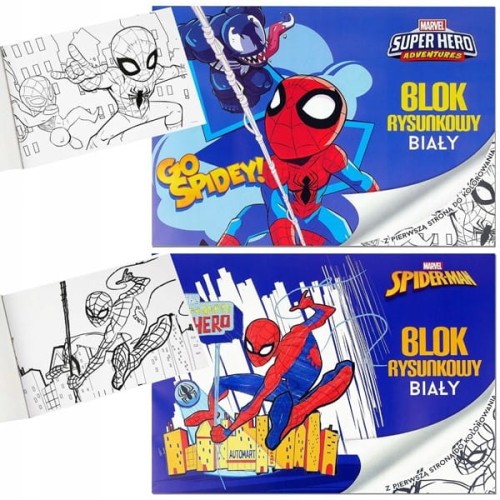 Blok rysunkowy A4 biały 20 kartek SPIDER MAN BENIAMIN 1szt.