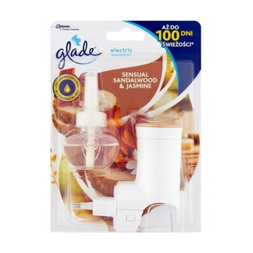 Odświeżacz ELEKTRYCZNY GLADE BY BRISE ELECTRIC SCENTED OIL drzewo sandałowe i jaśmin urządzenie+zapas