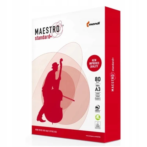 Papier ksero biały A3/80 klasa B CIE161 MAESTRO STANDARD+ 500szt