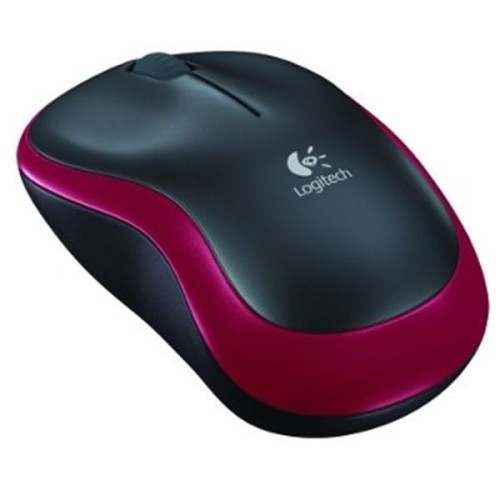 Mysz Optyczna Bezprzewodowa Logitech M185 Czarno-Czerwona