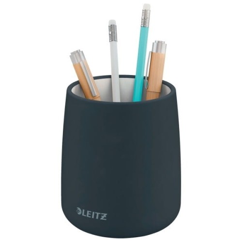 Kubek na długopisy okrągły 85x108mm LEITZ COSY ceramiczny szary aksamitny