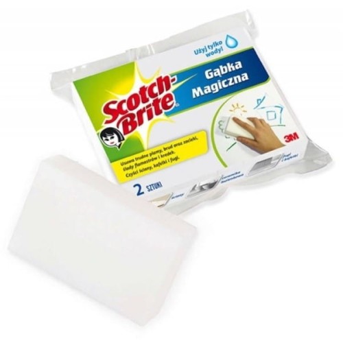 Gąbka magiczna do usuwania plam SCOTCH BRITE biała 2szt.