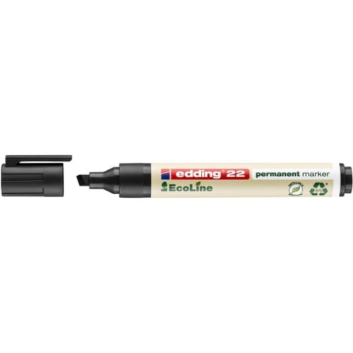 Marker permanentny ścięty 1-5mm EDDING 22 ECOLINE czarny