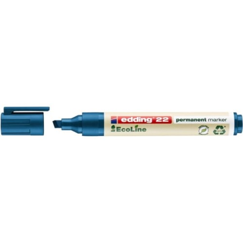 Marker permanentny ścięty 1-5mm EDDING 22 ECOLINE niebieski