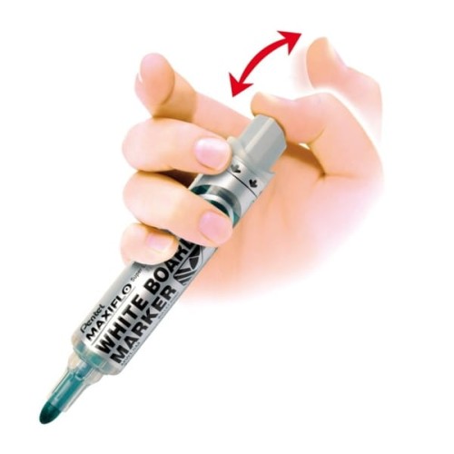 Marker suchościeralny z tłoczkiem okrągły 2,0-2,5mm PENTEL MAXIFLO MWL5M zielony 1szt.