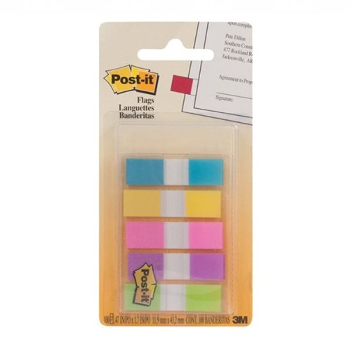 Zakładki indeksujące 12x43mm PP neon 5x20szt. POST-IT