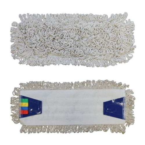 Mop bawełniany szary płaski z zakładkami Economy 40cm do stelaża MERIDA