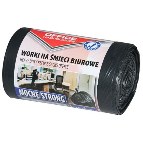 Worki na śmieci 35l OFFICE PRODUCTS LDPE mocne 22mic czarne 50 sztuk