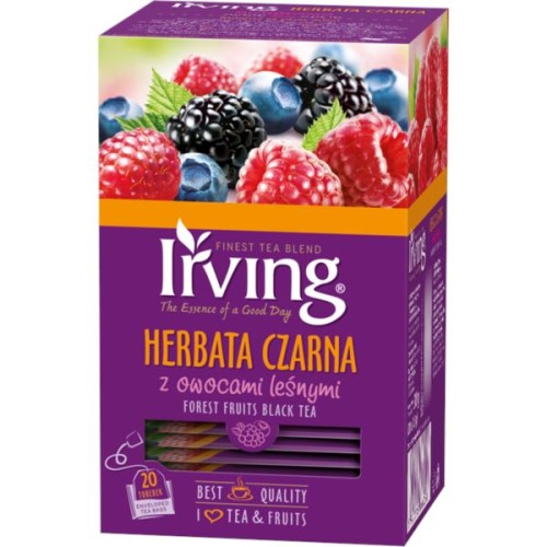 Herbata czarna kopertowana IRVING owoce leśne 20 kopertek
