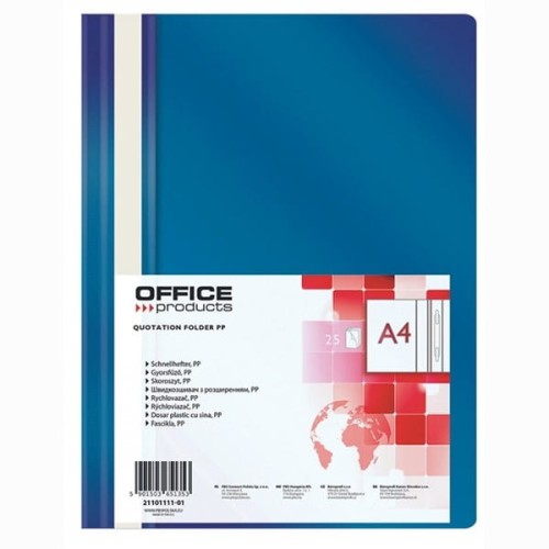 Skoroszyt OFFICE PRODUCTS PP A4 miękki 100/170mikr. granatowy