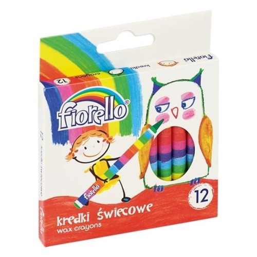 Kredki świecowe FIORELLO 12 kolorów