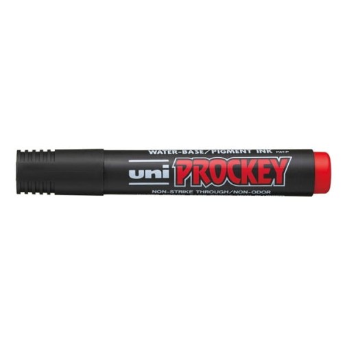 Marker permanentny okrągły UNI PROCKEY PM-122 czerwony