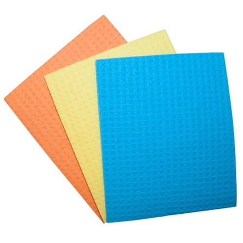 Ściereczka gąbczasta OFFICE PRODUCTS 18x16cm mix kolorów 3 sztuki