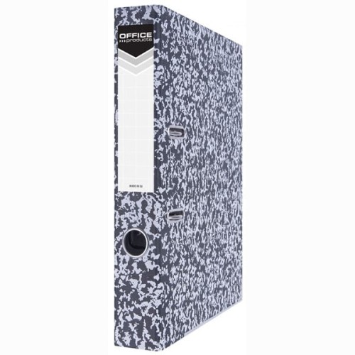 Segregator OFFICE PRODUCTS Archiv z szyną kartonowy A4/55mm szary marmurek