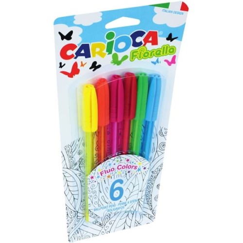 Długopisy Fiorella CARIOCA typu Corvina 6 kolorów
