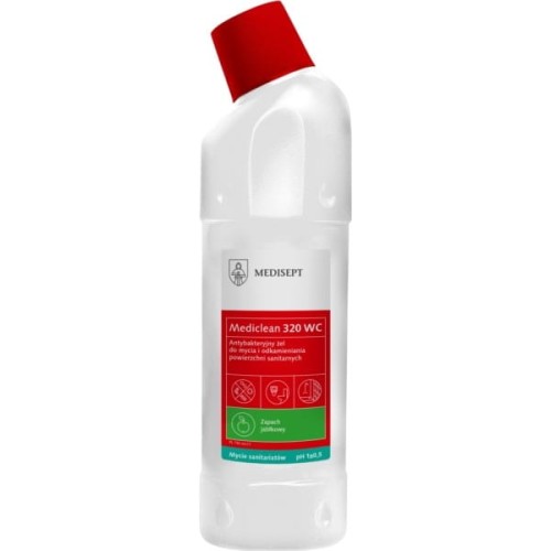 Żel do mycia i odkamieniania sanitariatów WC Clean MEDICLEAN 750ml antybakteryjny