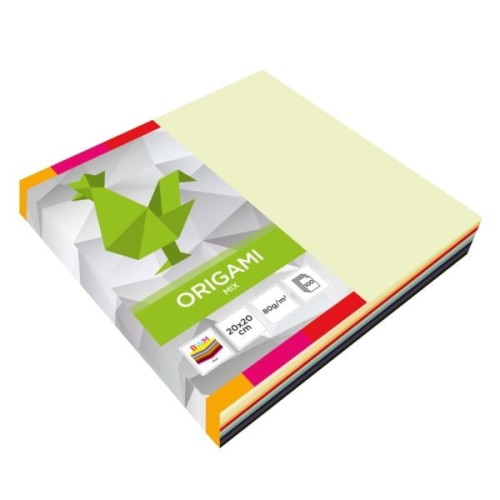 Papier do Origami 20x20cm fluo+pastel Interdruk 100 Ark