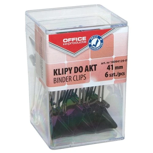 Klip biurowy 41mm OFFICE PRODUCTS 6szt. w pudełku