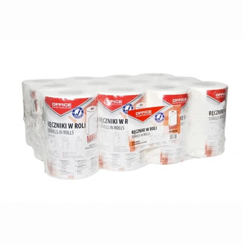 Ręcznik papierowy OFFICE PRODUCTS mini celuloza biały 2-warstwowy 50m 1szt. -22047119-14-