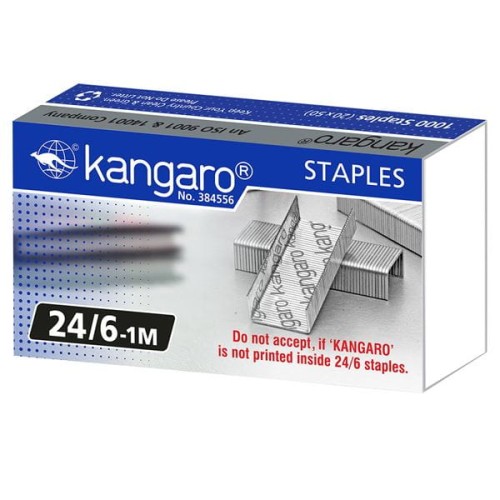 Zszywki 24/6 KANGARO srebrne 1000 szt.