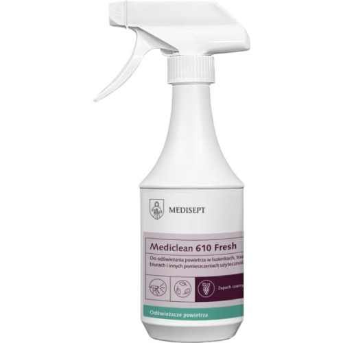 Odświeżacz Z ROZPYLACZEM MEDICLEAN fresh clean czarny winogron 500ml