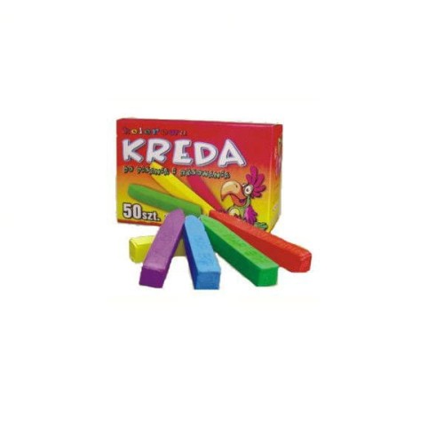 Kreda kolorowa kwadratowa 50szt