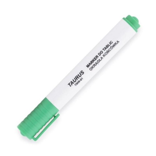 Marker suchościeralny i do flipchartu okrągły 1,0-3,0mm TAURUS zielony 1szt