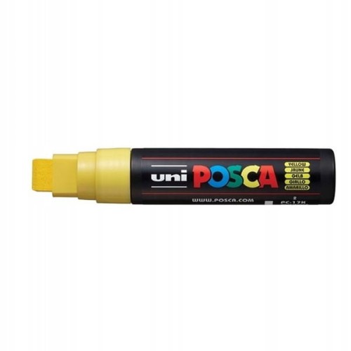 Marker z farbą plakatową ścięty 15mm UNI POSCA PC-17K żółty NR 2 1szt.