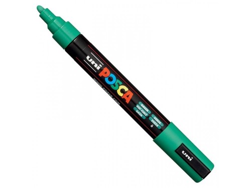 Marker z farbą plakatową okrągły 1,8-2,5mm UNI POSCA PC-5M zielony NR 6 1szt.