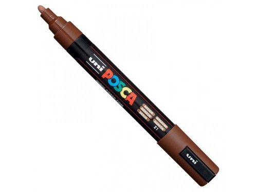 Marker z farbą plakatową okrągły 1,8-2,5mm UNI POSCA PC-5M brązowy NR 21 1szt.