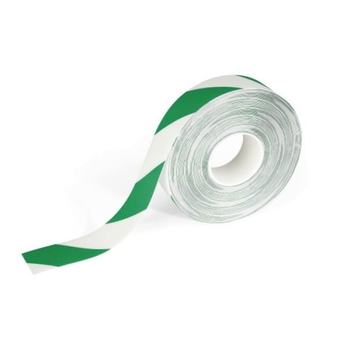 Taśma podłogowa do znakowania DURABLE Duraline 50mm x 0,7mm x 30m biało-zielona