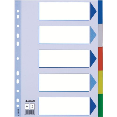Przekładki ESSELTE PP 5 kart A4