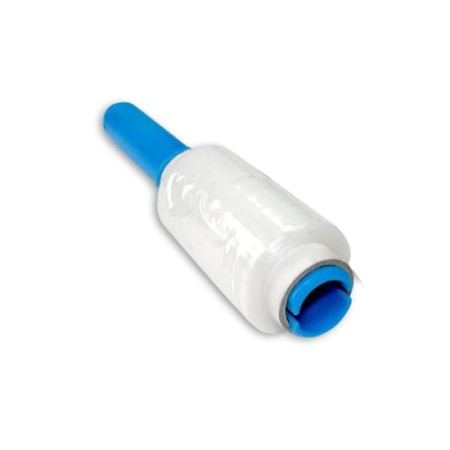 Folia stretch transparentna MINI 10cm 0,3kg netto +/- 3% 23mic + dyspenser