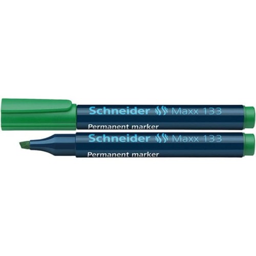 Marker permanentny SCHNEIDER Maxx 133, ścięty, 1-4 mm, zielony