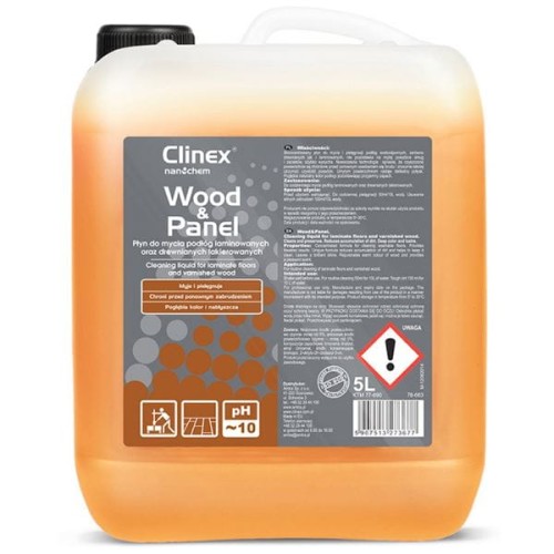 Płyn do podłóg drewnianych i paneli 5,0L CLINEX WOODPANEL skoncentrowany 1szt.