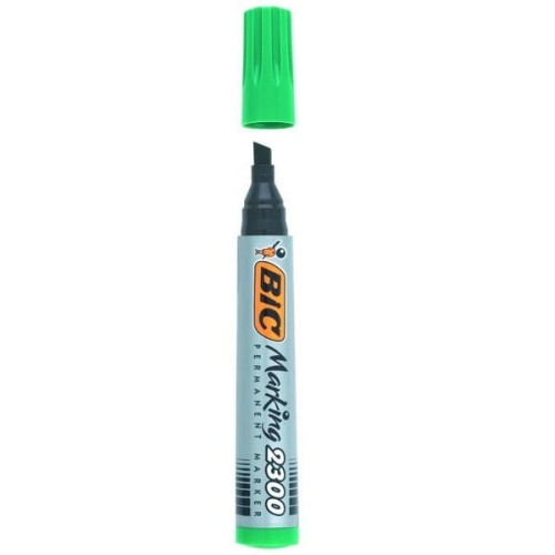 Marker permanentny ścięty BIC 2300 zielony 1szt.