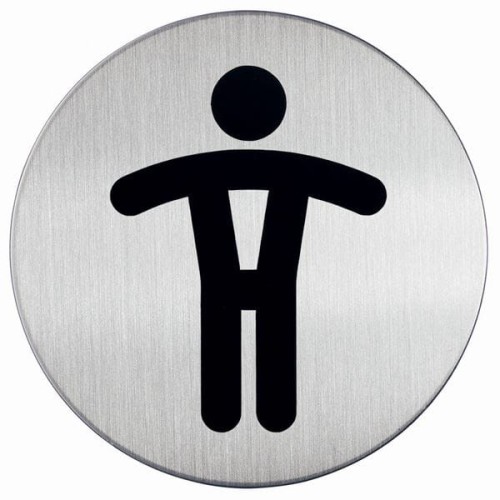 Piktogram okrągły toaleta męska DURABLE śr. 83 mm