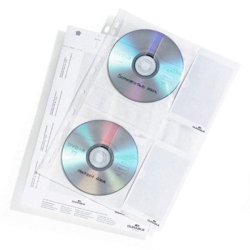 Koszulka zawieszkowa na CD poczwórna z wyściółką ochronną DURABLE 5szt.