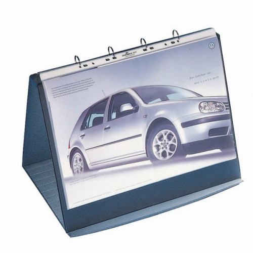 Flipchart stołowy A3 poziomy DURASTAR 10 kieszeni bazaltowy