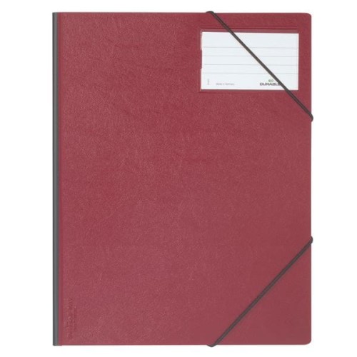 Folder na dokumenty z gumkami narożnymi 1-150 kartek PCV czerwony