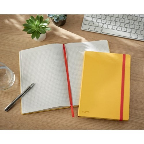Notatnik B5/80 kratka 90g LEITZ COSY SOFT TOUCH twarda oprawa żółty ciepły