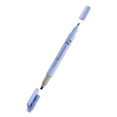 Zakreślacz dwustronny okrągły+ ścięty 1,0mm I 1,5mm-3,5mm PENTEL ILLUMINA FLEX SLW11P pastelowy niebieski