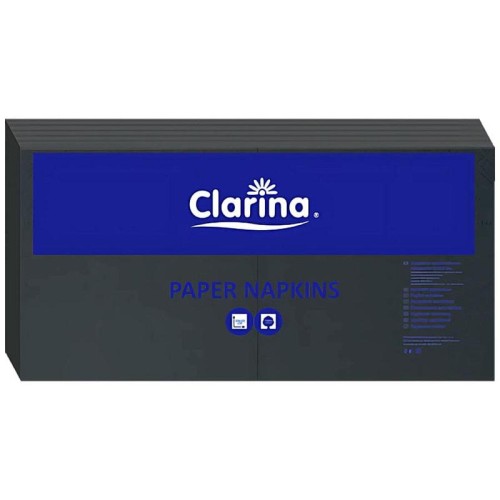Serwetki gastronomiczne CLARINA składane 33x33 czarne 250szt