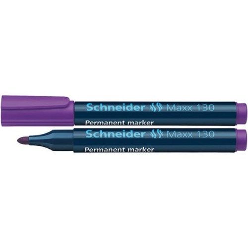 Marker permanentny SCHNEIDER Maxx 130, okrągły, 1-3 mm  fioletowy